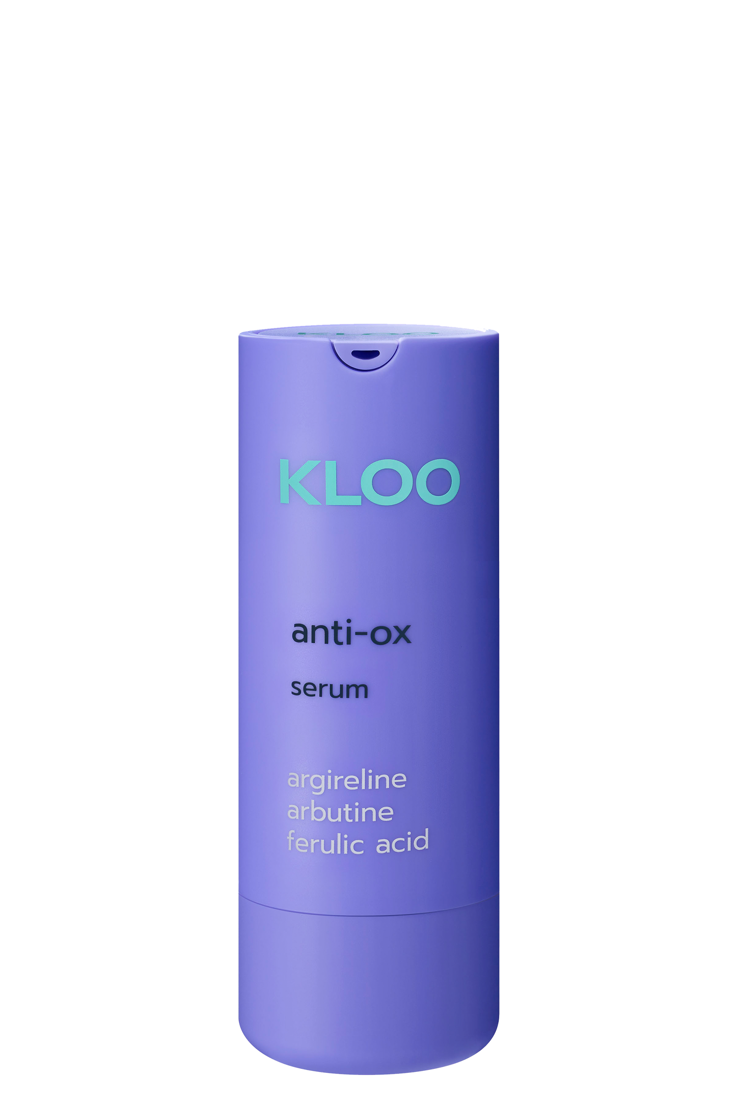 ANTI-OX Serum marki Kloo, 30 ml, elegancka butelka z dozownikiem, stworzona do codziennej pielęgnacji skóry.