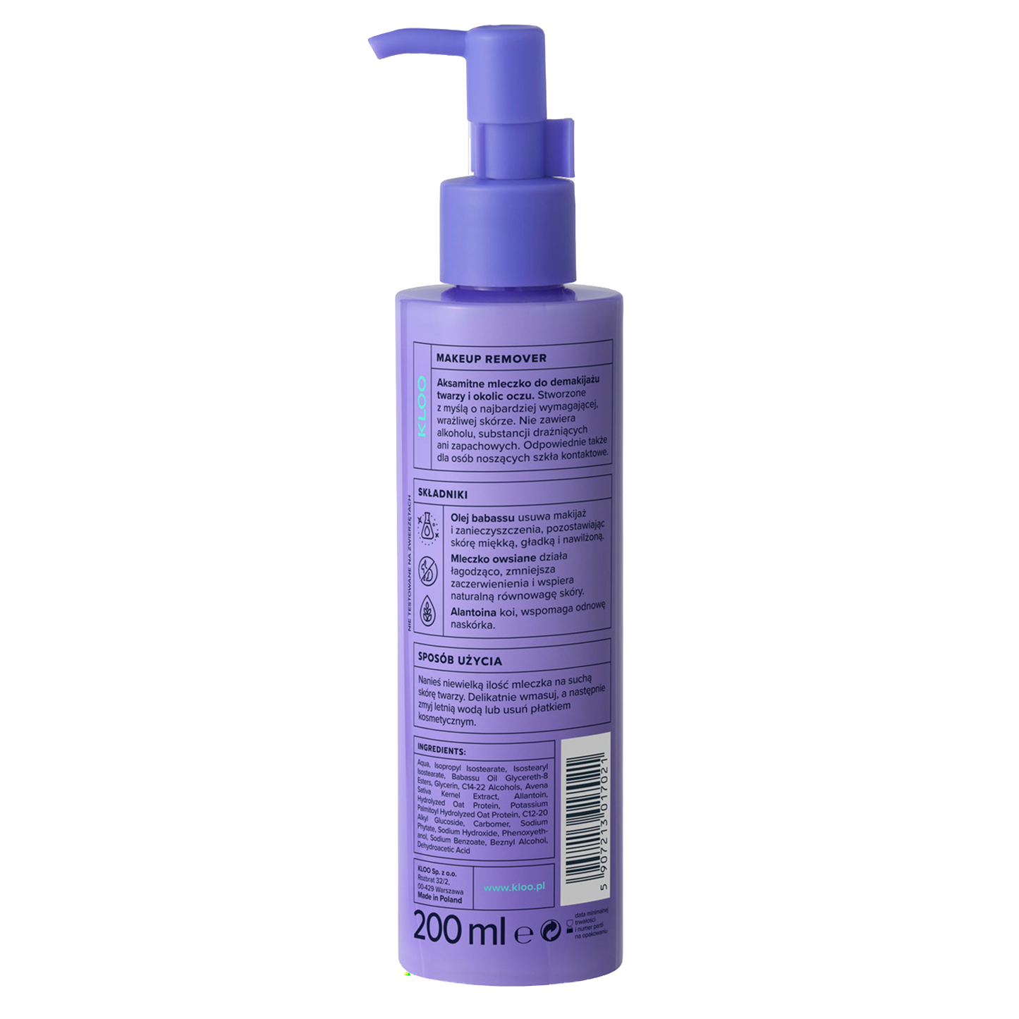MLECZKO DO DEMAKIJAŻU 200ML MAKEUP REMOVER