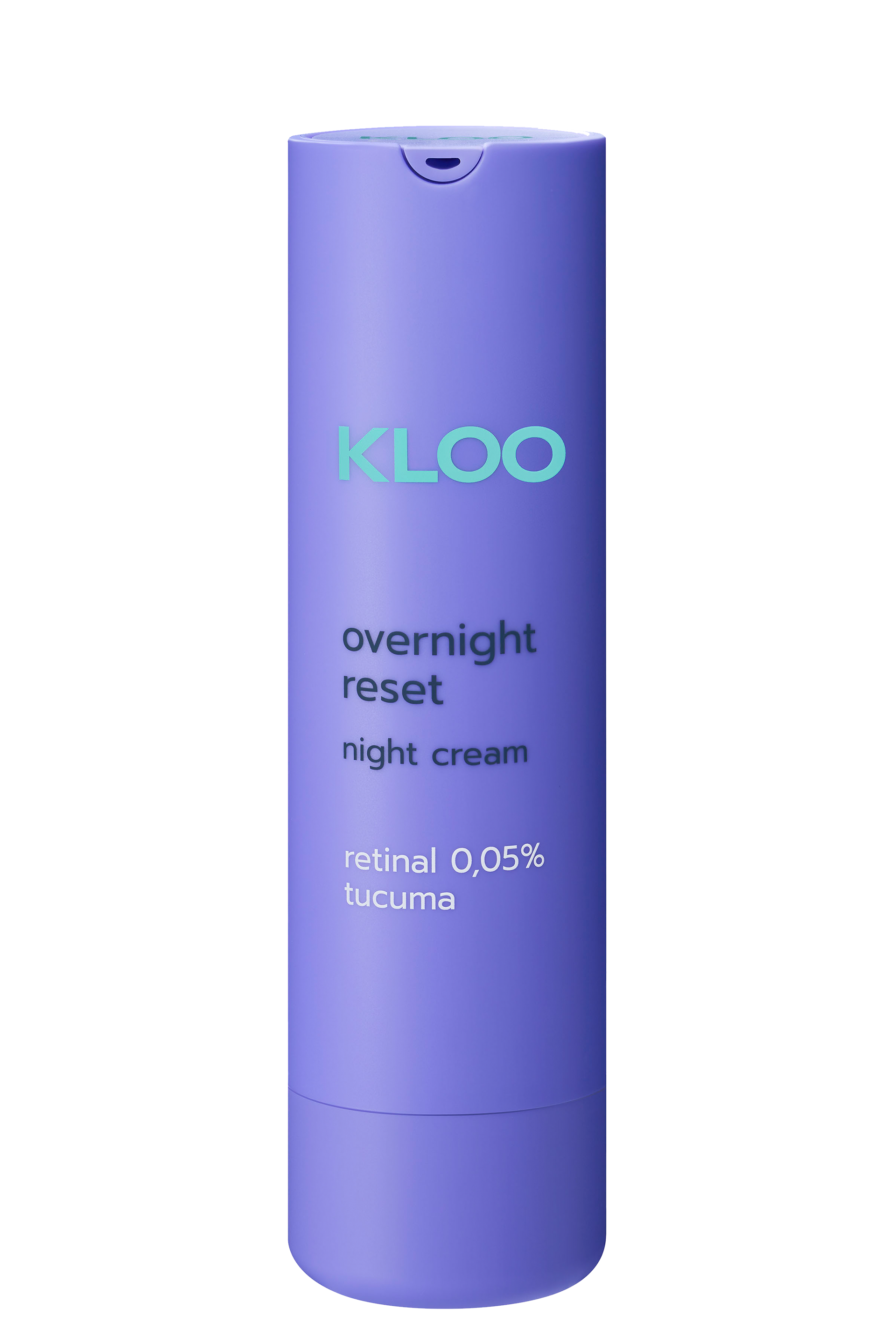 Overnight Reset krem na noc marki Kloo, 50 ml, w eleganckim opakowaniu, wspierający regenerację skóry podczas snu.